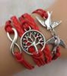 Groothandel-visie Infinity Armband Tree of Life in Silver, Love Armband, Lederen Armband Sieraden Model No.Hy1086