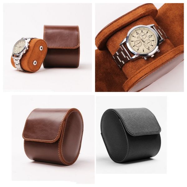 Boîtes de montre en gros Roll Watch Case Watch Storage Organisateur Affichage Affichage Pu Leather Watch Gift Boîte bijoux