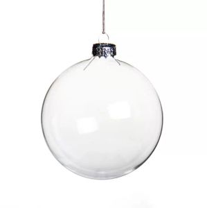 groothandel Bruiloft Kerstbal Ornamenten Kerst Xmas Glazen Ballen Decoratie 80mm Kerstballen Helder Glas Bruiloft ballen 3 