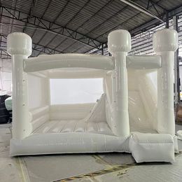 Bouncer de mariage en gros Bounde Bounce House Pullable gonflable avec diapositive PVC Full Jumping Combo extérieur Air Bouncy Château pour enfants Adultes avec un ventilateur Ship Free