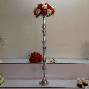 Groothandel bruiloft bloem bal houder bruiloft weg hoofd bruiloft centerpiece metalen standaard hoge toneel decor (120 cm)