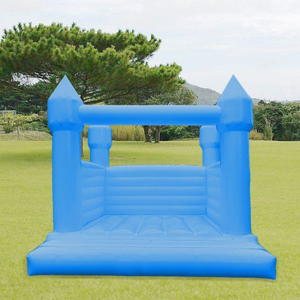 wholesale Casa de rebote blanca, castillo inflable colorido para bodas, puente verde rosa beige, castillo de salto para niños adultos con soplador