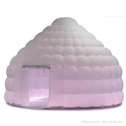 wholesale Tente gonflable blanche d'igloo de dôme de videur avec la maison légère menée d'air de luxe