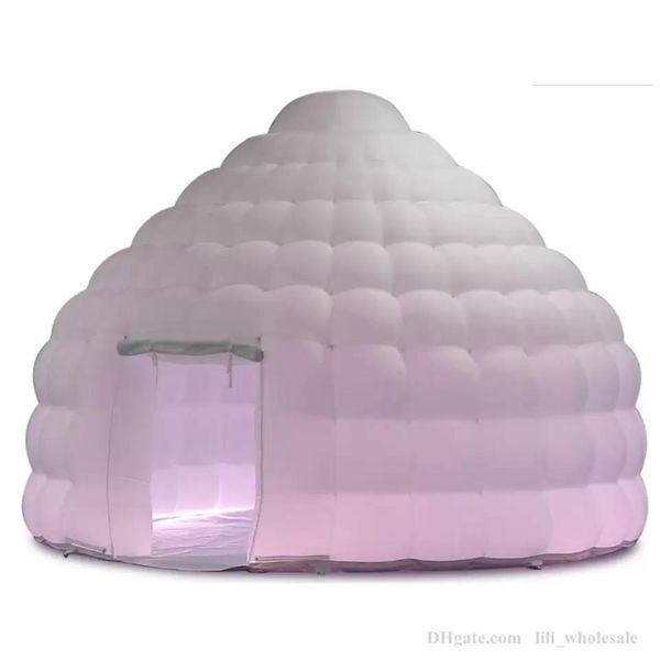 wholesale Tienda inflable blanca del iglú de la bóveda de la gorila con la casa de aire de lujo ligera llevada