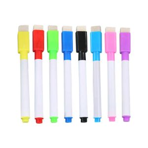 wholesale Marqueur de tableau blanc Stylo de tableau blanc magnétique Effaçable à sec Marqueurs de tableau blanc Stylos magnétiques Gomme intégrée Fournitures scolaires de bureau