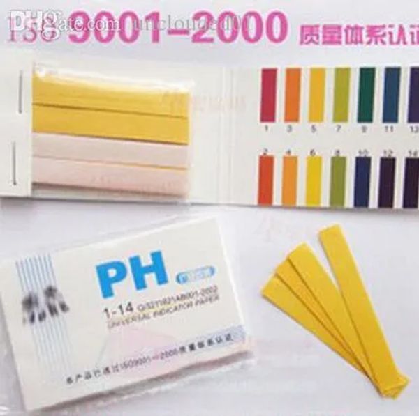 wholesale Vente en gros de haute qualité Gamme complète 1-14 Bandes de papier de test de tournesol 80 bandes PH Testeur de papier Indicateur PH Partable Mètres Analyseurs