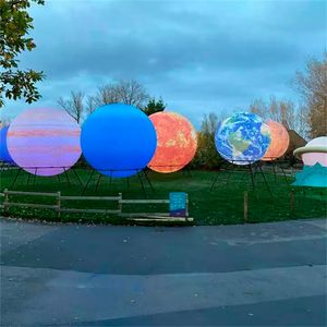 groothandel groothandel LED gigantische opblaasbare planeet ballonnen zonnestelsel ballen aarde maan bal Jupiter Neptunus Venus voor feestdecoratie