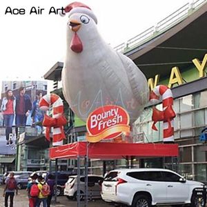 Modèle de poussin gonflable en gros en gros des ballons animaux debout avec un ventilateur gratuit pour la publicité en vente