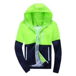 Coupe-vent vestes printemps automne marque hommes femmes unisexe basique manteaux à capuche vestes mode mince fermeture éclair manteau vêtements d'extérieur