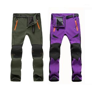 Vente en gros-hiver pantalon de randonnée thermique polaire chaleureuse pantalon de ski chaud étanche Soft Shell Hommes Camping Femmes Plus Taille Polartec Pants1 Extérieur