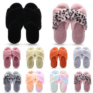 Groothandel Winter Indoor Slippers Voor Vrouwen Snowbont Dia's Huis Outdoor Meisjes Dames Furry Slipper Flat Platforms Zachte Comfortabele Schoenen Sneakers 36-41