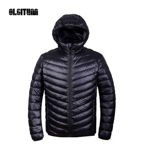 Groothandel- Winter Mannen Ultralight Jacket 95% Duck Down Jacket Mannen Donsjack Buiten Kraag Winter Parka Jas