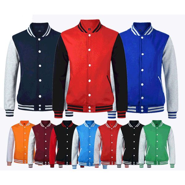 Venta al por mayor de chaqueta de béisbol de manga de cuero con bordado de chenilla personalizada Unisex de invierno chaquetas universitarias Letterman de talla grande para hombres 44 s