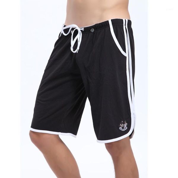 Pantalones cortos para hombres al por mayor- wj brand ropa casual hombre algodón transpirable g-strings jocks correas dentro cómodo sólido sólido estilo negro 1