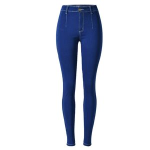 Groothandel- Dames potloodbroek Denim jeans Slim mujer Plus Size stretch Persoonlijkheid jeans Vrouwelijke hoge taille mager