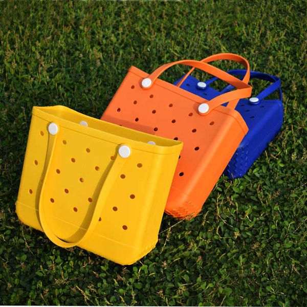 Wif Women Beach Baby Sag Baby Fashion Shopping Tote épaule imperméable Eva Silicone Jelly Candy Handsbag Mignon Sac