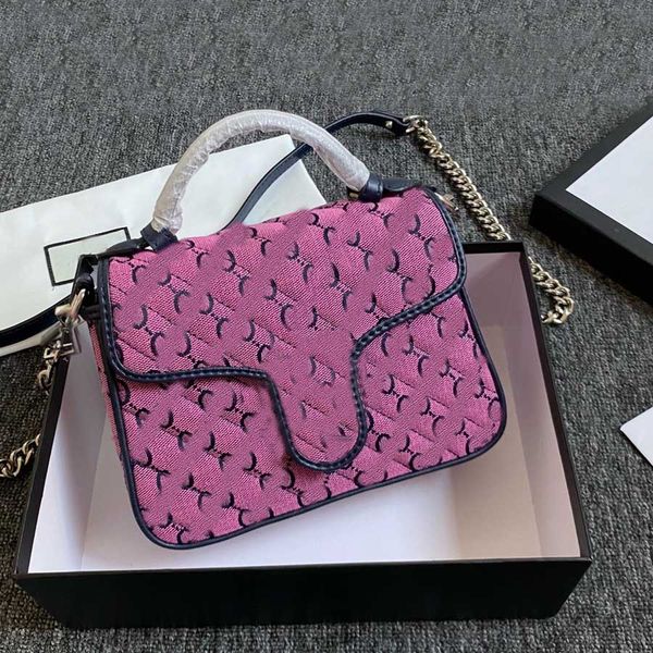 Venta al por mayor Mujeres Crossbody Bolsos Diseñador Bolsos Top Importado Material Material Rhombus Pattern Antiguo Silver Hardware Accesorios Forma Retro Bolso