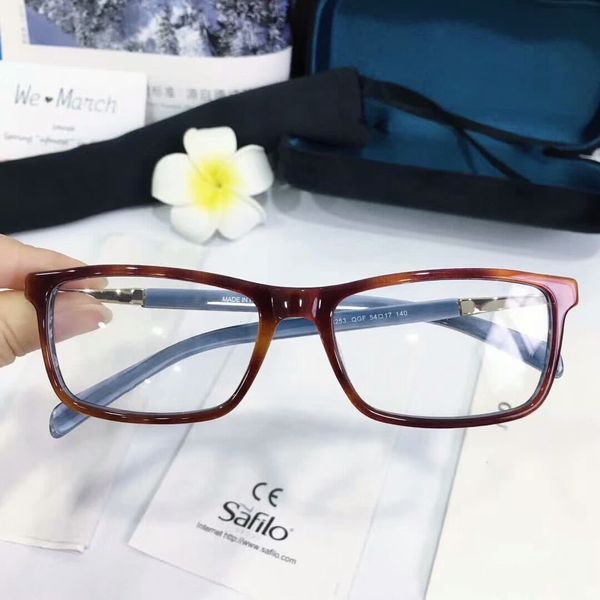 Gros- femmes hommes concepteur de marque montures de lunettes encadrent des lunettes de marque concepteur monture de lunettes de verre transparent oculos 3253 avec étui