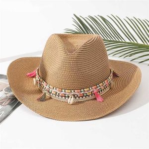 Gros femmes rose gland Cowboy chapeau disquette plage chapeaux été paille dames Protection Uv Panama soleil 230920