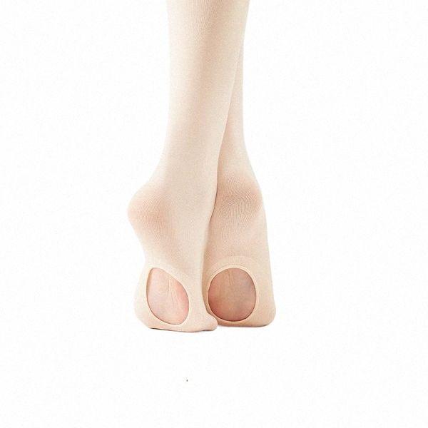 wholesale Femmes Profial 60D Doux Microfibre Cvertible Ballet Danse Collants Filles Leggings Seaml Collants Avec Trou M5FI #