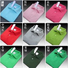 Groothandel Polo's Ademende katoenen Zomer Solid shirts Korte mouw Shirts Maat S-2XL Multil-kleuren