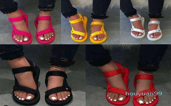 Sandalias de verano de mujeres al por mayor zapatillas de plataforma de plataforma de talla plana