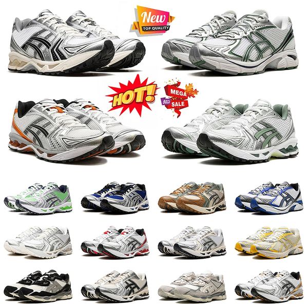 Asics' Gel Kayano 14 Nyc Gt 1130 2160 Tigers Running Shoes 【code ：L】White Clay Canyon Trainers Cream Black Metallic Plum Outdoor Sports Athletic Sneakers