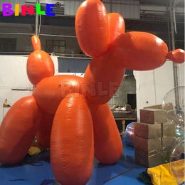 groothandel Prachtige gigantische rood oranje opblaasbare hond 6mH (20ft) met blower dier cartoon ballon voor parkdecoratie