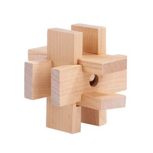 Gros jeu de cerveau en bois casse-tête 3D IQ bambou Puzzle Luban Lock LubanLock classique chinois Puzzle projet meihua lock