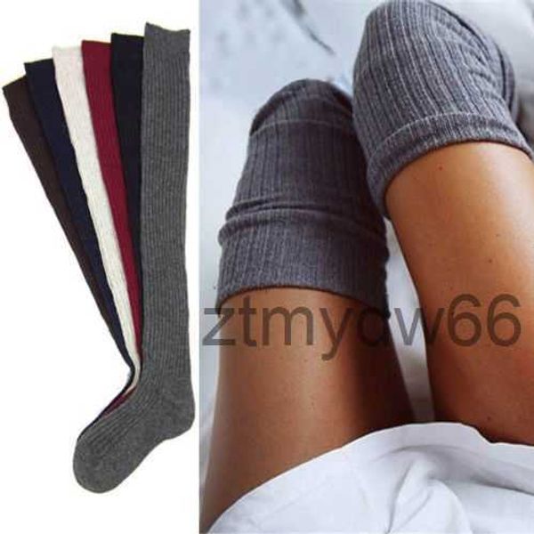 Gros-laine mélangée longue chaude femmes stock monter botte d'hiver pour femme filles dame 1 paire chaussettes JYJR