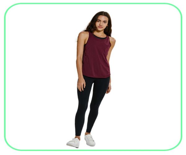 Vente en gros gilet de yoga T-Shirt 59 couleurs unies femmes mode réservoirs de yoga en plein air sport course hauts de sport Clothes5578408