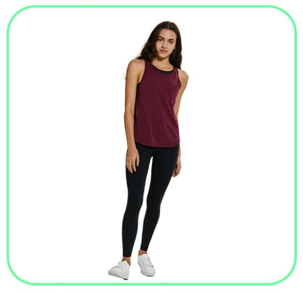 T-shirt de gilet de yoga en gros 59 Couleurs solides femmes Fashion Outdoor Yoga Tanks Sports Running Gym Tops Clothes3559621