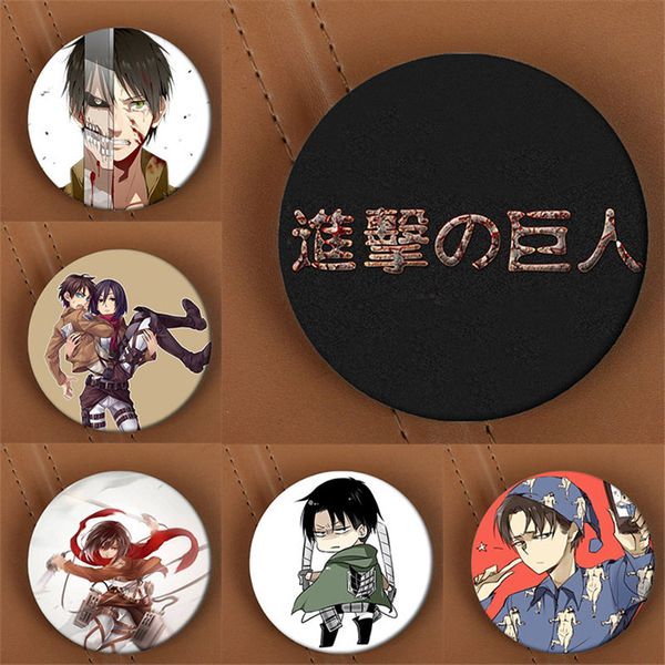 Venta al por mayor- Youpop Attack on Titan Anime Broche Pin Badge Accesorios para ropa Sombrero Mochila Decoración Hombres y mujeres Boy Girl HZ1400