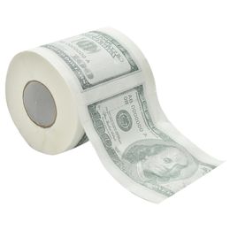 Vente en gros - ZZIDKD 1Hundred Dollar Bill Imprimé Papier Toilette Amérique US Dollars Tissu Nouveauté Drôle $ 100 TP