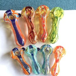 Vente en gros7.5cm 11.5cm nid d'abeille écran en verre pipe à fumer en verre Coloré Mini Verre Tabac Main Pipes Herbe Sèche poids 40g Et 90g