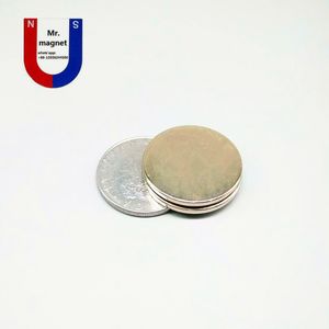 Grossiste 30pcs aimant super puissant 25x3 253 n35 aimant permanent de terres rares 25mm x 3mm aimant néodyme industriel d25x3mm