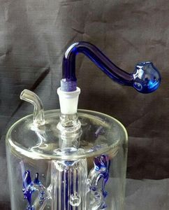 Livraison gratuite grossistes nouveau mini pot en verre bleu, accessoires de narguilé/bong en verre, vitrail