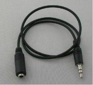 Groothandel 100 stks / partij Zwart 1.1M Stereo Audio Extension Cable 3.5mm Male Naar Female Gratis verzending