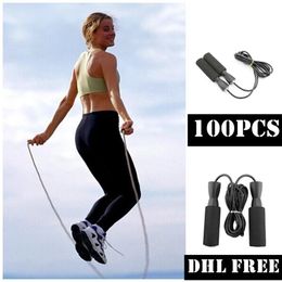 DHL gratis 100 stks lager overslaan touw koord snelheid fitness verliezen gewicht gym oefening apparatuur verstelbare boksen skipping sport jump touw fy6160