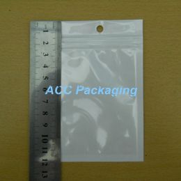 Groothandel 7.5 * 12 cm (3.0 * 4.7 ") Heldere witte parel Plastic Poly Opp Verpakking Zipper Lock Retail Pakketten Sieraden Voedsel PVC Plastic Bag