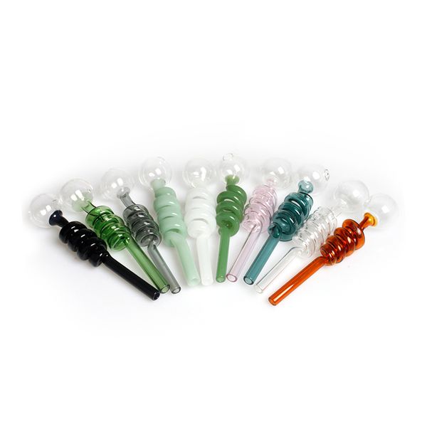 Gardiens en gros Double Glass Pipes Helix Pyrex Burnor à huile Pipe de 5,5 pouces multipolo