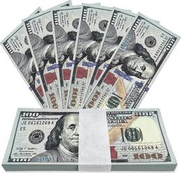 Grossiers en gros argent USA Dollars Party fournit de l'argent faux pour le film Banknote Paper Novely Toys 1 5 10 20 50 100 Dollar Devise Fake Money for Child Teaching 11