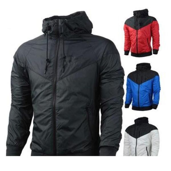 Vente en gros -Sweat à capuche Hommes Femmes Coupe-Vent Veste Manteau À Manches Longues Automne Sports Zipper Windcheater Designer Hommes Vêtements