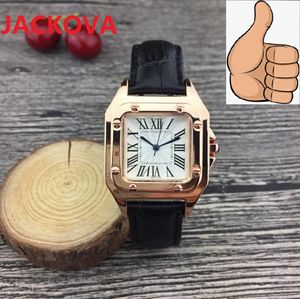 En gros Ultra mince horloge or rose montre carrée 32mm en cuir véritable femme diamants luxe infirmière dames robes femme montre-bracelet cadeaux pour fille