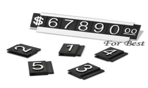 Wholesilver 30 sets bijoux affiche étiquette étiquette de numéro de compteur réglable Cube Signe avec une base de base 8022282