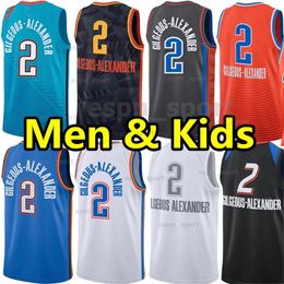 Wholesla Men Kids Sga Shai Gilgeous Alexande Basketball Jerseys OKC City Jersey Blue White Vest