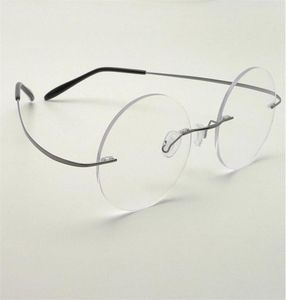 WholeSteve Jobs Star Style ultraléger mémoire titane sans monture myopie E lunettes optiques cadre lunettes pour hommes Oculos De Grau 6Pcs6670030
