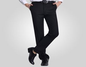 Wholesummer Twill Cotton Office plat ouvrage de travail Wear Gentleman Black Men Suit Pantal