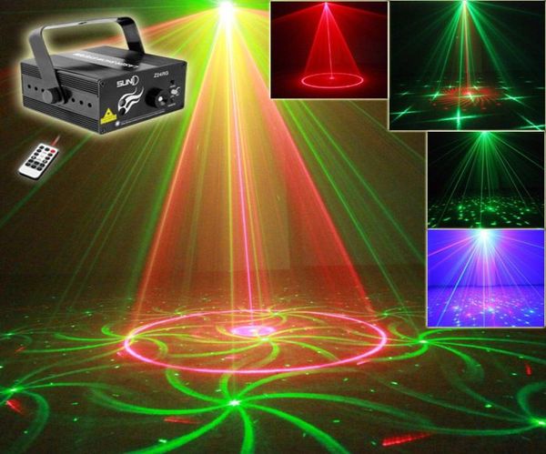 WholesUny 3 Lens 24 Patterns Club Bar RG Laser Blue LED Stage Lighting DJ Home Party 300MW Show Professional Projecteur Light 1061618