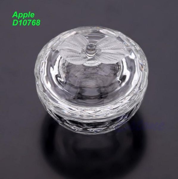 WholeUnique clair Nail Art acrylique cristal verre Dappen plat liquide poudre conteneur Y1077873702